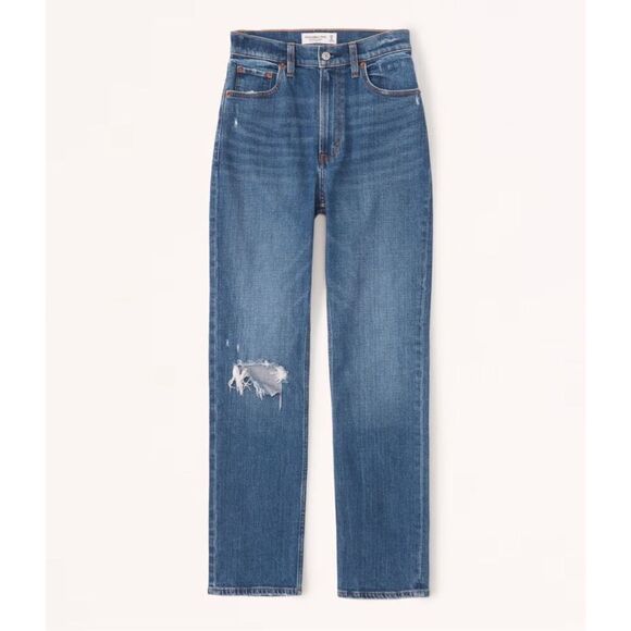 Abercrombie & Fitch Ultra High Rise Ankle Straight Jean - Picture 1 of 8